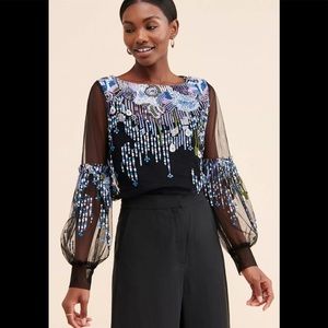 Gorgeous Eva Franco sequin blouse.